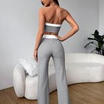 Plaid Print Tube Top & pants Photo 1