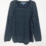 Karen Scott  Women's Cotton Black White Sweater Size Large Casual Business Photo 0