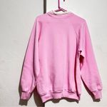 Vintage Fruit of the loom sweatshirt collared pink with dog and cat : Box R: Size L Photo 7