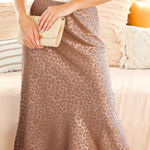Vine & Love LEOPARD JACQUARD SLIP SKIRT - MOCHA - L Photo 0