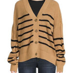 Sanctuary Kelly Tan Black Striped Cardigan (S) Photo 0