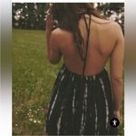 ZARA Navy Tie Dye Halter Mini Dress Size XS Photo 4