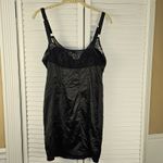Urban Outfitters NWT  Womens Black Corset‎ Mini Lace Satin Dress Large Photo 1