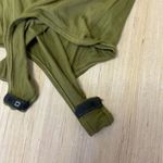 Pretty Little Thing Basic Olive Green Slinky Long Sleeve Bodysuit US Size 12 Photo 4