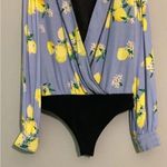 Lovers + Friends  Lemon Print Darla Bodysuit Size Small Photo 2