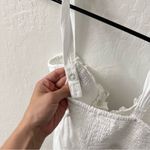 American Eagle  White Sheer Tie Chest Baby doll tank S Photo 5