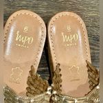 Impo Cancun Metallic Woven Leather Gold Sandal. Size 6 - Like New/Worn Once Photo 2