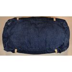 Eddie Bauer  Reversible Canvas Tote Denim/Stripe W/ Faux Suede Trim/Handles Photo 4