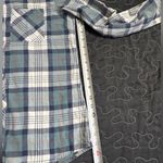 Daytrip  Shirt Womens Small Blue White Plaid Button Up Western Cowgirl Hipster Photo 2