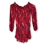 Beach Riot NEW  Size small Red Lantern Romper off the shoulder floral Long Sleeve Photo 1