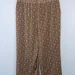 Ann Taylor Brown Floral Paperbag Pull On Fabric Pants Size XXL Photo 5