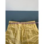 YFB yellow pants women size L butter yellow linen blend pull on wide leg cropped Size L Photo 6