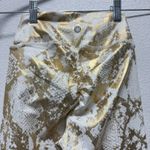 Astoria Activewear Astoria LUXE Leggings Metallic Gold White Snake skin Full Length XS XSmall Photo 3