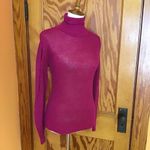 VTG Fuchsia shimmery 80s turtle neck sweater Photo 2