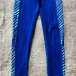 Athleta Blue Turquoise Womens Sz 2XS Drawstring Waist Zip Pocket Leggings‎ Pant Photo 0