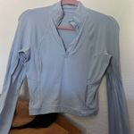 Lululemon Athletica Blue Fitted High Low Long Sleeve Top Photo 5