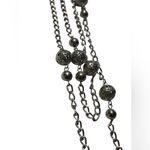 Filigree Ball Bead Necklace Silver Double Strand 18*19 inch Photo 1