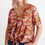Madewell  Novel Tie-Front Top in Hillside Daisies Size Small Photo 0