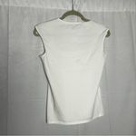 NWT J.Crew Factory Cap Sleeve Stretch Cotton Blend Square Neck Tank Top Small White Photo 3