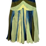 NWT Mandalay Quartz Green Blue Silk Beaded Sequin Midi Evening Gown Dress Size 4 Photo 3