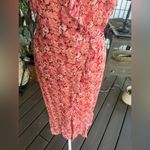 & Other Stories & Other Stories Pink Floral Ruffle Midi Dress Size 8 Photo 7