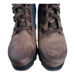 Sorel  Joan of Arctic Wedge lll Lexie Brown Leather Boots Size 10 Black Winter Photo 3