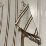 Denim & Flower Denim Flower Ricky Singh Mens Sz: L White & Tan Vertical Striped Crew Neck Tee. Photo 8