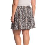 Planet Gold NWOT Snake Print Skater Skirt Button Photo 1