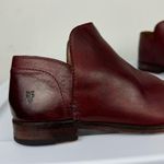 Frye Elyssa Shooties Womens Ankle Boots Sz 7.5 Maroon Leather Photo 11