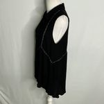 Honey Belle Black Sleeveless Hi/Lo Flowy Top Small Photo 3