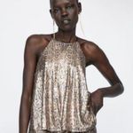 ZARA NWT  SEQUIN SNAKE PRINT TOP Photo 0