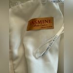 Jasmine Couture Strapless Wedding Dress Pleated Skirt Size 8 Sequins Beaded White Photo 9