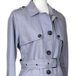 CAbi Trench Coat Tanner Jacket #5296 Light Blue Periwinkle Women’s Size Medium Photo 7