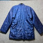 Vintage FFCO Nylon Quilted Asian Style‎ Tang Jacket M Blue Puffer 80s Satin Size M Photo 6
