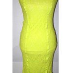 Victoria's Secret New Womens  Dress Lace Strapless Lime Green Yellow Soft S M Sexy Photo 0