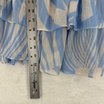 MISA Los Angeles Becca Dress Short Sleeve Blue Beige Zebra Print S READ Photo 3
