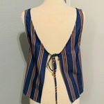 Saltwater Luxe Indigo Stripped Summer Women Top Size Small Photo 5