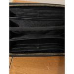 Zac Posen  Eartha Black Zip Wallet Faux Pearl Embellished Floral Appliqué Photo 7