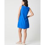 NWT J.Crew Linen Blended Sleeveless Mini Dress In Bright Grotto Size 0 Blue Photo 1