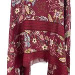 BCBGMAXAZRIA  Floral Print Toile Handkerchief Midi Skirt Red Size XS Photo 7