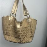 Michael Kors Large Hobo Gold and Brown Shoulder Bag Photo 6