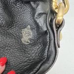 B Makowsky Genuine Black Leather Tote Large Shoulder Bag Purse Gold Hardware Photo 3