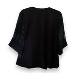 Vintage 90s Spencer Alexis boho kimono cardigan shrug top Black Photo 2