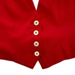 Lovers + Friends Revolve Zinnia Vest Red Size X-Small XS Cropped Halter Button Photo 4