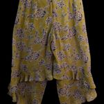 Boohoo Lime Green Paisley Print Culotte Pants Photo 10