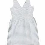 Bar III Dress Fit and Flare Eyelet Lace Illusion Stripe Sleeveless Mini White 4 Photo 12