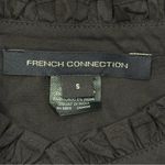 French Connection  Poplin Mini Dress Organic Cotton Puff Short Sleeve Black Small Photo 9