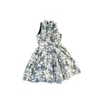 Erin by Erin Fetherston Floral Embroidered Mock Neck Pleated Dress Size 6 Gray Photo 1