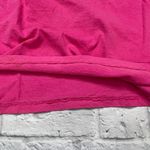 Handmade Vintage Glitter Puffy Paint Floral Logo Short Sleeve Shirt Pink Cropped Size M Photo 4