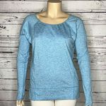 Zella Size XL Blue & White Heathered Long Sleeve Athletic Top w/ Thumbholes Photo 0